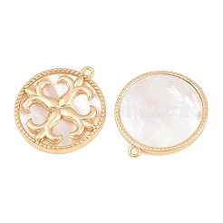 Pendentifs en laiton et coquillages naturels&nbsp;SH-CBA7BFE-02B-G