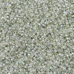MIYUKIデリカビーズ  シリンダー  日本製シードビーズ  11/0  （db1431)シルバーライニングペールモスグリーン  1.3x1.6mm  穴：0.8mm  約10000個/袋  50 G /袋&nbsp;SEED-X0054-DB1431