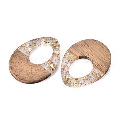 Pendentifs en résine époxy et bois de noyer&nbsp;RESI-T057-12E