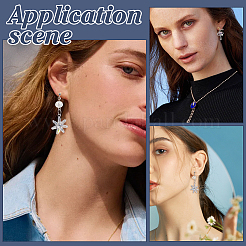 24 шт. 2-цветная смола с фурнитурой для сережек-клипс FIND-PH0026-55