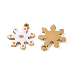 Рождественские эмалевые подвески из нержавеющей стали 304 STAS-Z153-01G-01