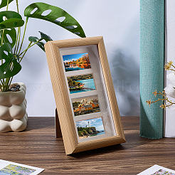1 support pour cadre photo rectangulaire en bois&nbsp;DJEW-CP0001-47B