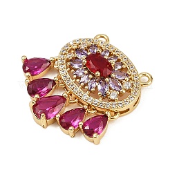 Pendentifs avec zircon cubiques à micro-pavés en laiton&nbsp;KK-S526-11G-A