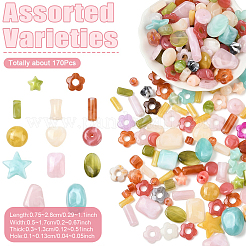 178 шт. непрозрачные и прозрачные акриловые бусины&nbsp;MACR-YW0004-44