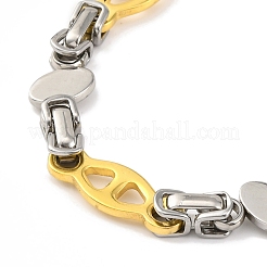 Collier chaîne à maillons losanges en acier inoxydable 201&nbsp;NJEW-F22-39H-GP