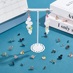 30 шт. 5-цветное ионное покрытие (IP) 304 нержавеющая сталь серьги-гвоздики фурнитура&nbsp;STAS-UN0029-83