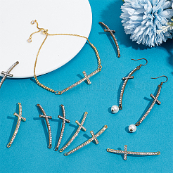 12 шт. 2-цветные литые звенья/соединители со стразами RB-PH0001-68