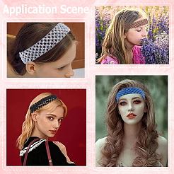 30 шт. эластичные повязки на голову из полиэстера двух цветов&nbsp;OHAR-GF0001-33B