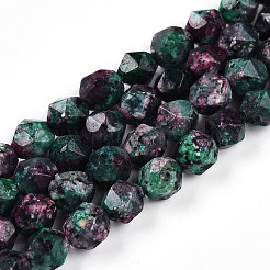 Окрашенные натуральные кунжутные нитки из бисера яшмы G-T139-8mm-47F