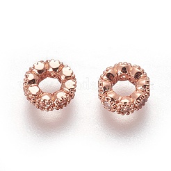 Perline zirconi micro pave  in ottone&nbsp;ZIRC-F098-01RG