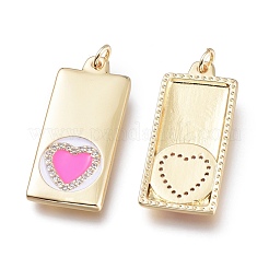 Латунные микропаве прозрачные подвески с фианитом ZIRC-I048-19G