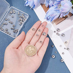 60 шт. 6-х видов проставочных бусин из нержавеющей стали 304&nbsp;STAS-UN0030-57