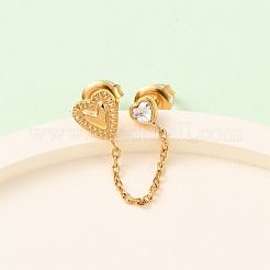 Комплекты из серег-гвоздиков и колец из нержавеющей стали 304 EJEW-K268-93G-01-1