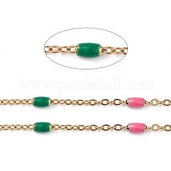 Цепи панцирные из нержавеющей стали 304 с эмалированными звеньями-бочонками CHS-P016-34G