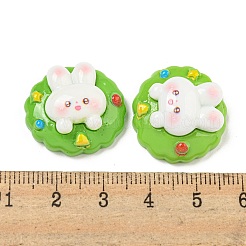 Weihnachtshasen Motiv opake Decoden Cabochons aus Kunstharz&nbsp;CRES-B022-04C