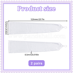 Damen Satinhandschuhe mit Hakenfinger&nbsp;AJEW-WH0455-59B