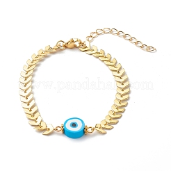 Bracciali a maglie rotonde piatte in argilla polimerica&nbsp;BJEW-JB06557