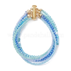 Многослойные браслеты из стеклянных бусин для женщин&nbsp;BJEW-JB12993