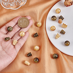 20 набор из 2-х цветных бусин из смолы «гуру»&nbsp;RESI-PH0002-62