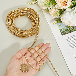 10 м круглый шнур из искусственной кожи с плетением&nbsp;WL-GF0001-32C-02