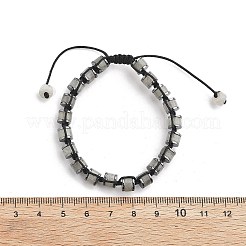Bracciali intrecciati in labradorite naturale regolabile e ematite sintetica non magnetica&nbsp;BJEW-Z090-01A
