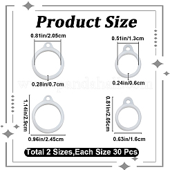 60шт. 2-х стильный силиконовый кулон SIL-GF0001-43D