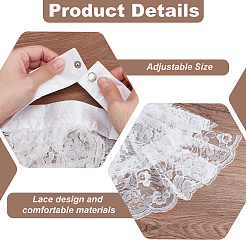 Jabot aus Polyesterspitze&nbsp;DIY-WH0678-16B