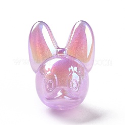 УФ-покрытие радужными переливающимися акриловыми бусинами OACR-C010-08