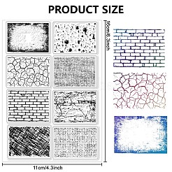 Timbri trasparenti in plastica pvc&nbsp;DIY-WH0631-0708