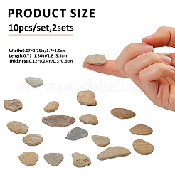 10 pz di decorazioni espositive in ossidiana di ghiaccio naturale&nbsp;G-WH0030-53