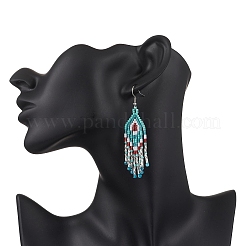 Серьги-подвески из натурального магнезита в форме ромба&nbsp;EJEW-MZ00567-03