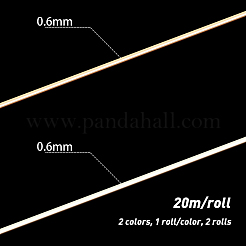 2 rouleau de fil de cuivre rond de 2 couleurs&nbsp;CWIR-BC0006-23