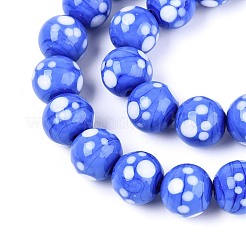 Бусы лэмпворк ручной работы&nbsp;LAMP-N028-21G