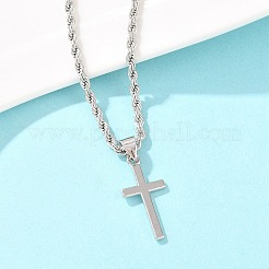 Наборы из кулонов-крестов из сплава и браслетов-цепочек для женщин.&nbsp;SJEW-A002-01P