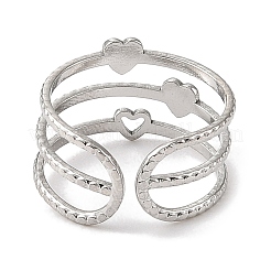 Кольца-манжеты из нержавеющей стали 304 с эмалью для женщин RJEW-F166-22P-02