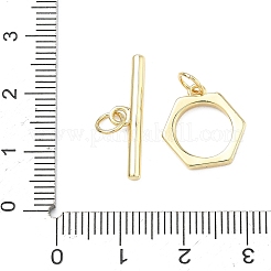 Шестигранные латунные застежки-тоглы&nbsp;KK-C251-18G