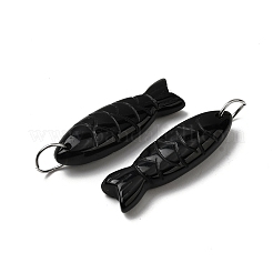 Резные подвески из натурального обсидиана&nbsp;G-G314-01P-07