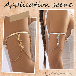 2шт. 2-х цветные браслеты из железа и латуни на плечо&nbsp;BJEW-CY0001-11A