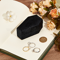 Бархатный органайзер для колец в форме гроба с 6 отделением CON-WH20008-01B