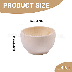 Деревянная чаша&nbsp;LS-DJEW-WH0042-113