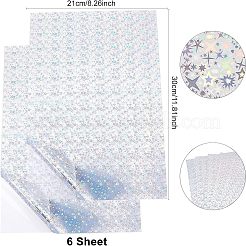 A4 водостойкая ПВХ самоклеящаяся лазерная наклейка AJEW-WH0152-64