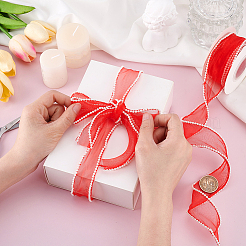 5 ярд шифоновой складчатой ленты&nbsp;OCOR-WH0070-208A