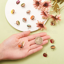 10 пара 10 цвета непрозрачной смолы и орехового дерева MAK-CJ0001-11