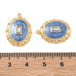 Pendentifs en acier inoxydable 304 sertis de micro-pavés de zircone cubique bleue&nbsp;STAS-F360-20G-01