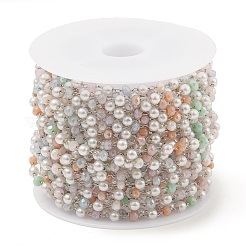 Цепочки из бисера с имитацией жемчуга из АБС-пластика&nbsp;CHS-B003-03