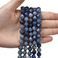 Природные голубые авантюрин бисером пряди G-Z119-A38-03