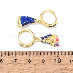 Серьги-кольца из латуни с микропаве из кубических цирконий EJEW-A149-05G