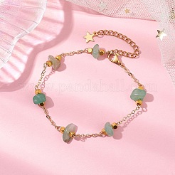 Bracelets verts naturels aventurine de perles&nbsp;BJEW-JB11310-02