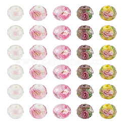 50шт 5 цвета ручной золотой песок бусины лэмпворк нити&nbsp;LAMP-TA0001-42