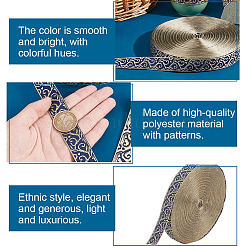 12.5 Yard bestickte Polycotton-Bänder im Ethno-Stil&nbsp;OCOR-HY0001-13B